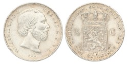 ½ Gulden. Willem III. 1863. Prachtig -.