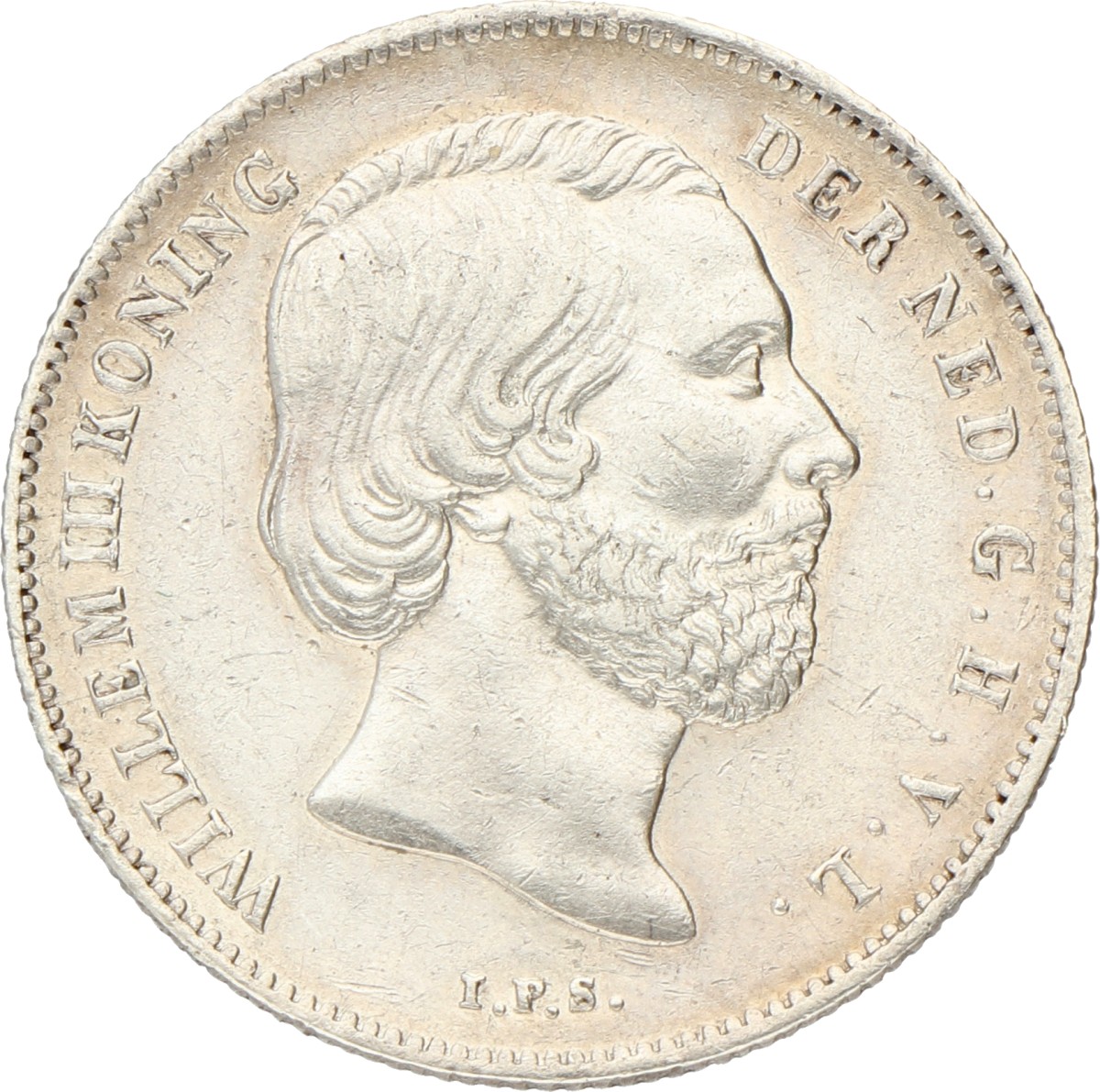 ½ Gulden. Willem III. 1863. Prachtig -.