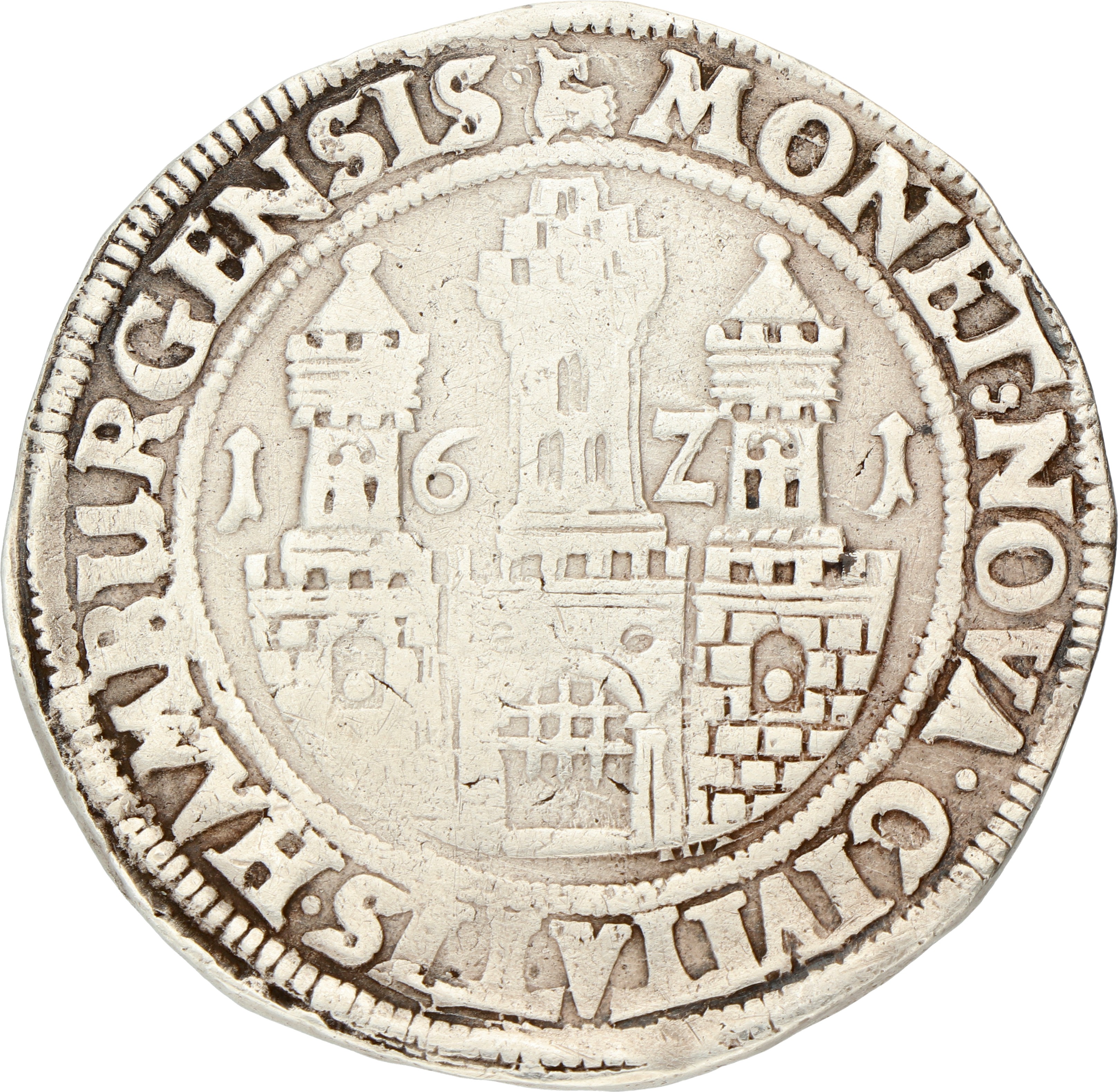 German states. Hamburg. Thaler. 16Z1. VF -