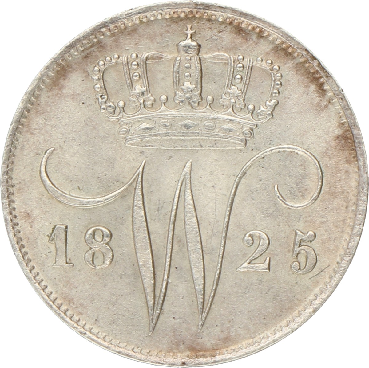 10 Cent. Willem I. 1825 B. Prachtig -.