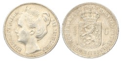 ½ Gulden. Wilhelmina. 1908. Zeer Fraai +.