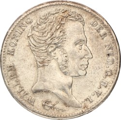 1 Gulden. Willem I. 1820 U. Zeer Fraai +.