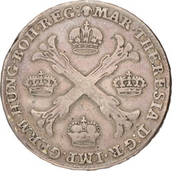 Kronenthaler. Brabant. Brussel. Maria Theresia. 1765. Zeer Fraai +.