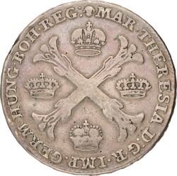 Kronenthaler. Brabant. Brussel. Maria Theresia. 1765. Zeer Fraai +.