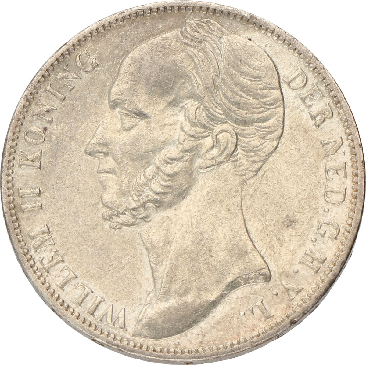 1 Gulden. Willem II. 1847. Prachtig -.