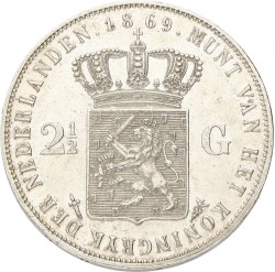 2½ Gulden. Willem III. 1869. Prachtig +.