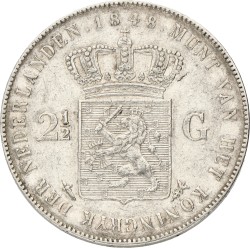 2½ Gulden. Willem II. 1848. Prachtig.