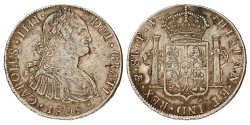 Bolivia. Carlos IV. 8 Reales. 1808 PI. VF +.