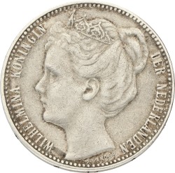 1 Gulden. Wilhelmina. 1906. Zeer Fraai +.