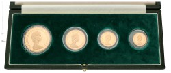 Great Britain. Elizabeth II. Proofset of 5 Pounds, 2 Pounds, Sovereign & ½ Sovereign. 1980. FDC.