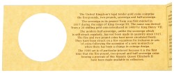 Great Britain. Elizabeth II. Proofset of 5 Pounds, 2 Pounds, Sovereign & ½ Sovereign. 1980. FDC.