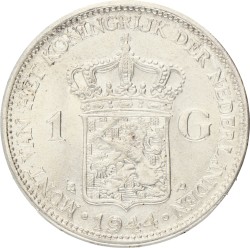 1 Gulden. Wilhelmina. 1944 Doorloper. Prachtig / UNC.