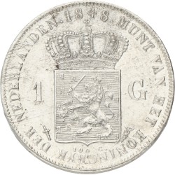 1 Gulden. Willem II. 1848. Prachtig / UNC.