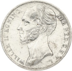 1 Gulden. Willem II. 1848. Prachtig / UNC.