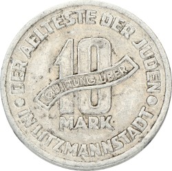 Poland. Jewish ghetto of Litzmannstadt. 10 Mark. 1943. VF +.