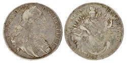 German states. Bavaria. Maximilian III Joseph. Madonna thaler. 1769. VF +.