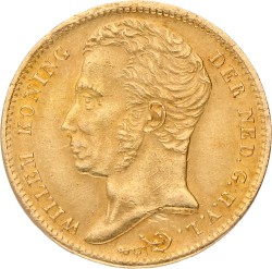 10 Gulden. Willem I. 1824 B. Zeer Fraai +.