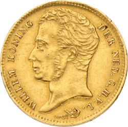 10 Gulden. Willem I. 1825 B. Zeer Fraai +.