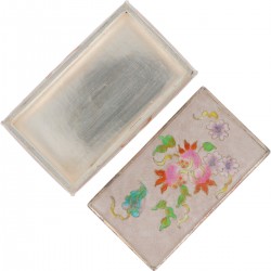 Cloisonné doosje zilver.