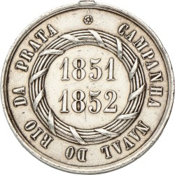 Brazil. Empire. 1852. Rio de la Plata Naval Campaign in Silver.