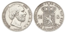 2½ Gulden. Willem III. 1850. Zeer Fraai.