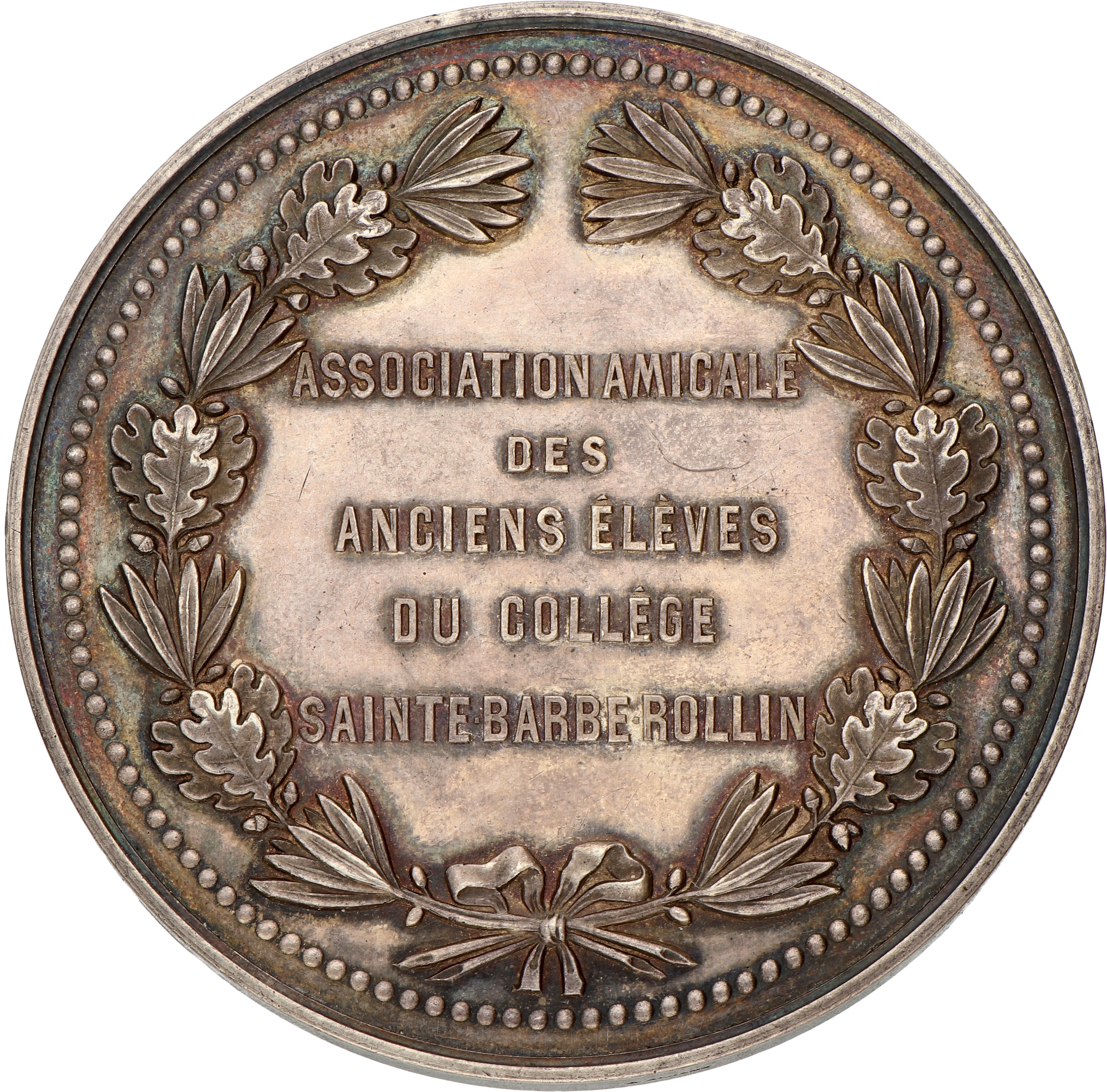 France. Sainte Barbe Rollin. 1873. Price medal of the association of the alumni of Sainte-Barbe Rollin.