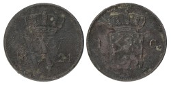 1 Cent. Willem I. 1824. Fraai +.