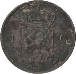 1 Cent. Willem I. 1824. Fraai +.