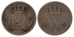 1 Cent. Willem I. 1831. Fraai +.