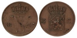 ½ Cent. Willem I. 1837. Zeer Fraai / Prachtig.