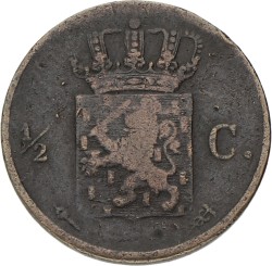 ½ Cent. Willem I. 1821 U. Fraai.