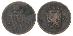 ½ Cent. Willem I. 1821 U. Fraai.