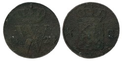 ½ Cent. Willem I. 1824. Fraai.