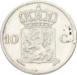 10 Cent. Willem I. 1828 U. Zeer Fraai +.