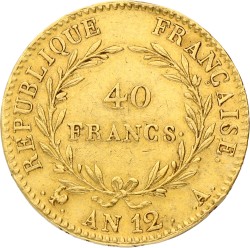 France. Republic. Napoleon. 40 Francs. An 12 A. VF / XF.