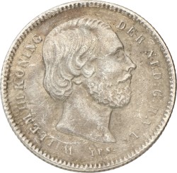 25 Cent. Willem III. 1890 Zonder punt. Zeer Fraai -.