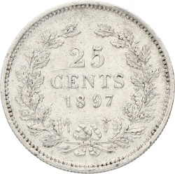 25 Cent. Wilhelmina. 1897. Prachtig -.