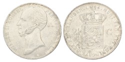 2½ Gulden. Willem II. 1845. Zeer Fraai.