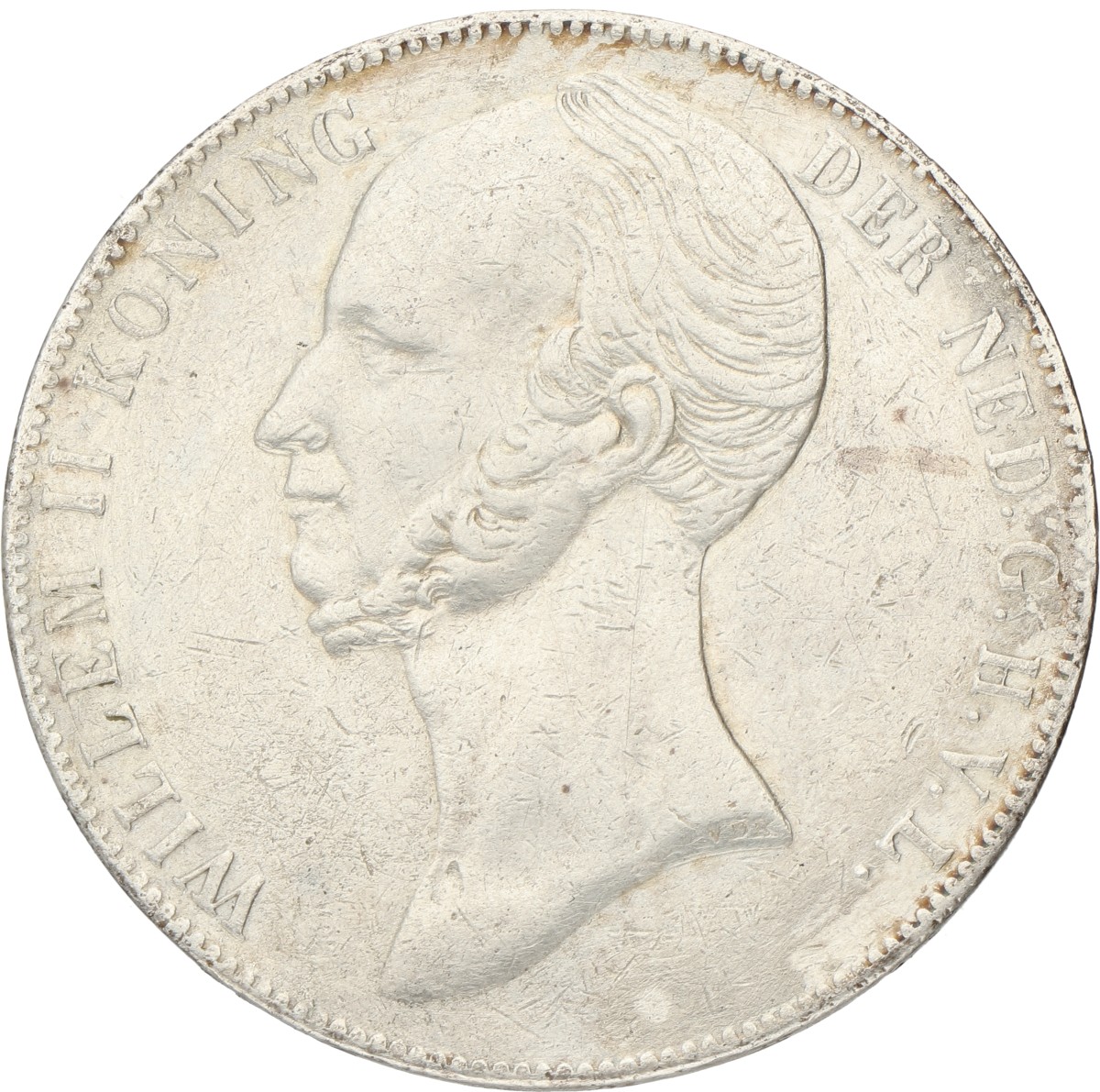 2½ Gulden. Willem II. 1845. Zeer Fraai.