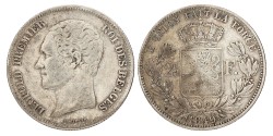 Belgium. Leopold I. 2½ Francs - Small head. 1849. VF +.