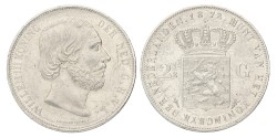 2½ Gulden. Willem III. 1872. Prachtig.