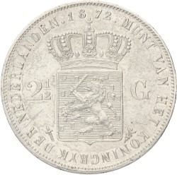 2½ Gulden. Willem III. 1872. Prachtig.