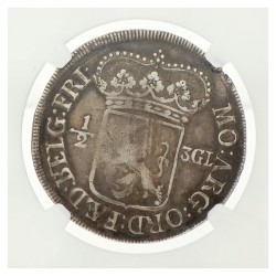 Halve 3 Gulden. Friesland. 1696. VF 35.