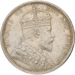 Straits Settlements. British colony. Edward VII. Dollar. 1904 B. UNC Details.