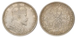 Straits Settlements. British colony. Edward VII. Dollar. 1904 B. UNC Details.