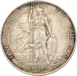 Great Britain. Edward VII. 1 Florin. 1902. XF -.
