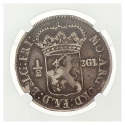 Halve 3 gulden. Friesland. 1696. VF 30.