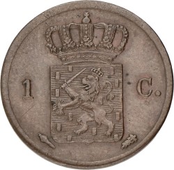 1 Cent. Willem I. 1837. Prachtig.