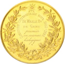 Belgium. Gent / Ghent. 1898. Prize medal for 'Concours Universitaire 1896 - 1898' - 1st prize for Biological sciences.