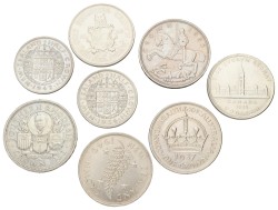 Common Wealth. Australia, Canada, Great Britain, New Zealand & Southern Rodesia. George V, VI & Elizabeth II. Lot (8) Crown & ½ Crown. 1934 - 1964. VF - XF.